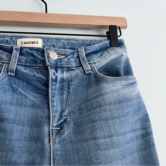 L’Angence Kendra High Rise Cropped Flare Jeans Size 26 - Picture 4 of 10